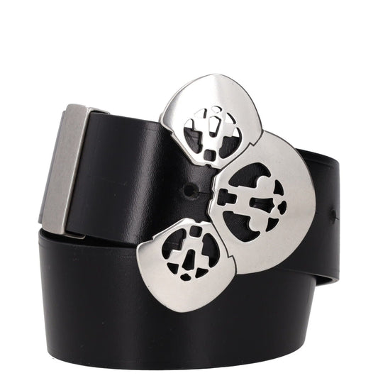 Isabel Marant Womens Black Leather Belt Stylish Silver Buckle Size 75 RRP 320