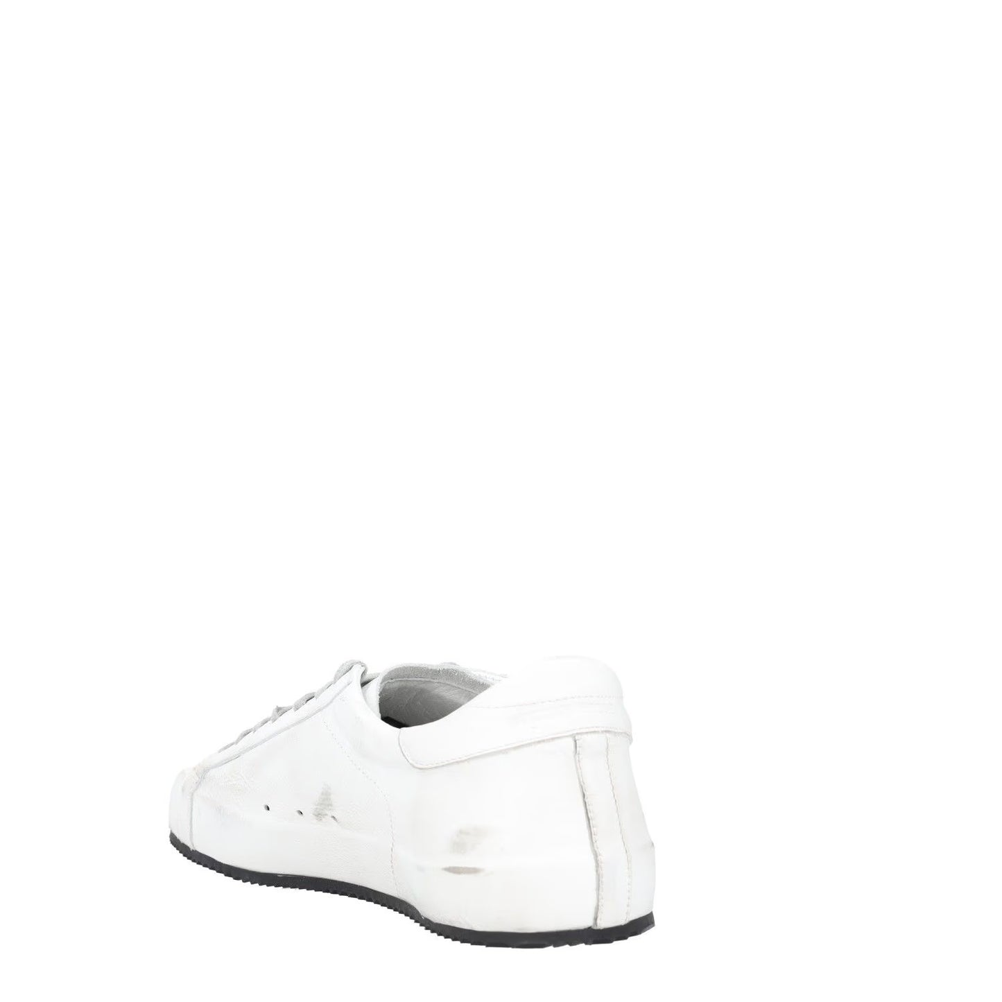 GOLDEN GOOSE Mens Trainers White Black Leather Low Top Lace Up UK 12 RRP 485 — View 5
