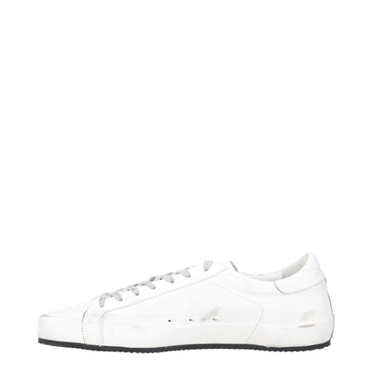 GOLDEN GOOSE Mens Trainers White Black Leather Low Top Lace Up UK 12 RRP 485 — View 4