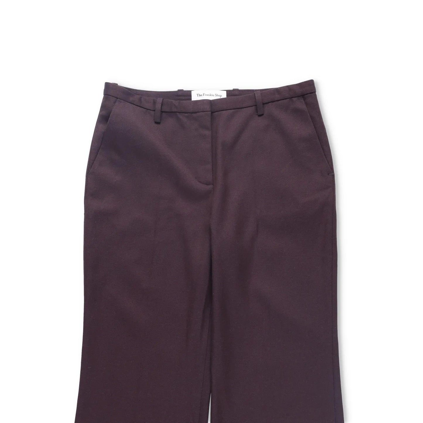 FRANKIE SHOP Womens Lyra Flared Pants Purple Flat Front Zipped Size M RRP 212.1 — View 2