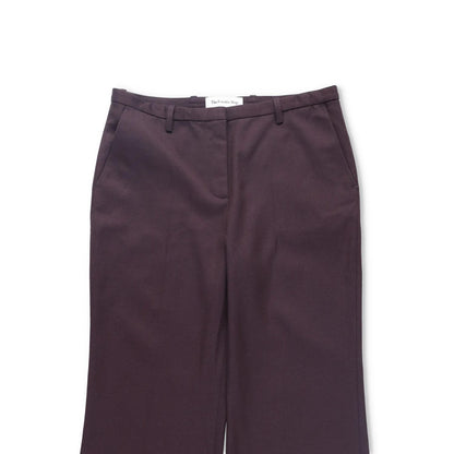 FRANKIE SHOP Womens Lyra Flared Pants Purple Flat Front Zipped Size M RRP 212.1 — View 2