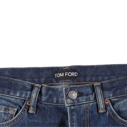 TOM FORD Womens Comfort Stone Washed Denim Shorts Blue Size 28 RRP 665 — View 6