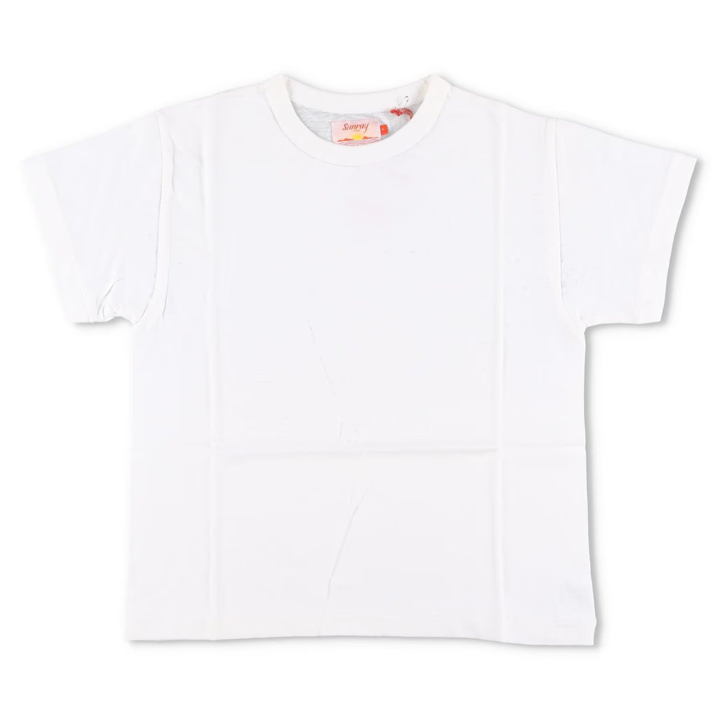 SUNRAY Womens T-Shirt White Crew Neck Short Sleeve Cotton Size 1 RRP 65