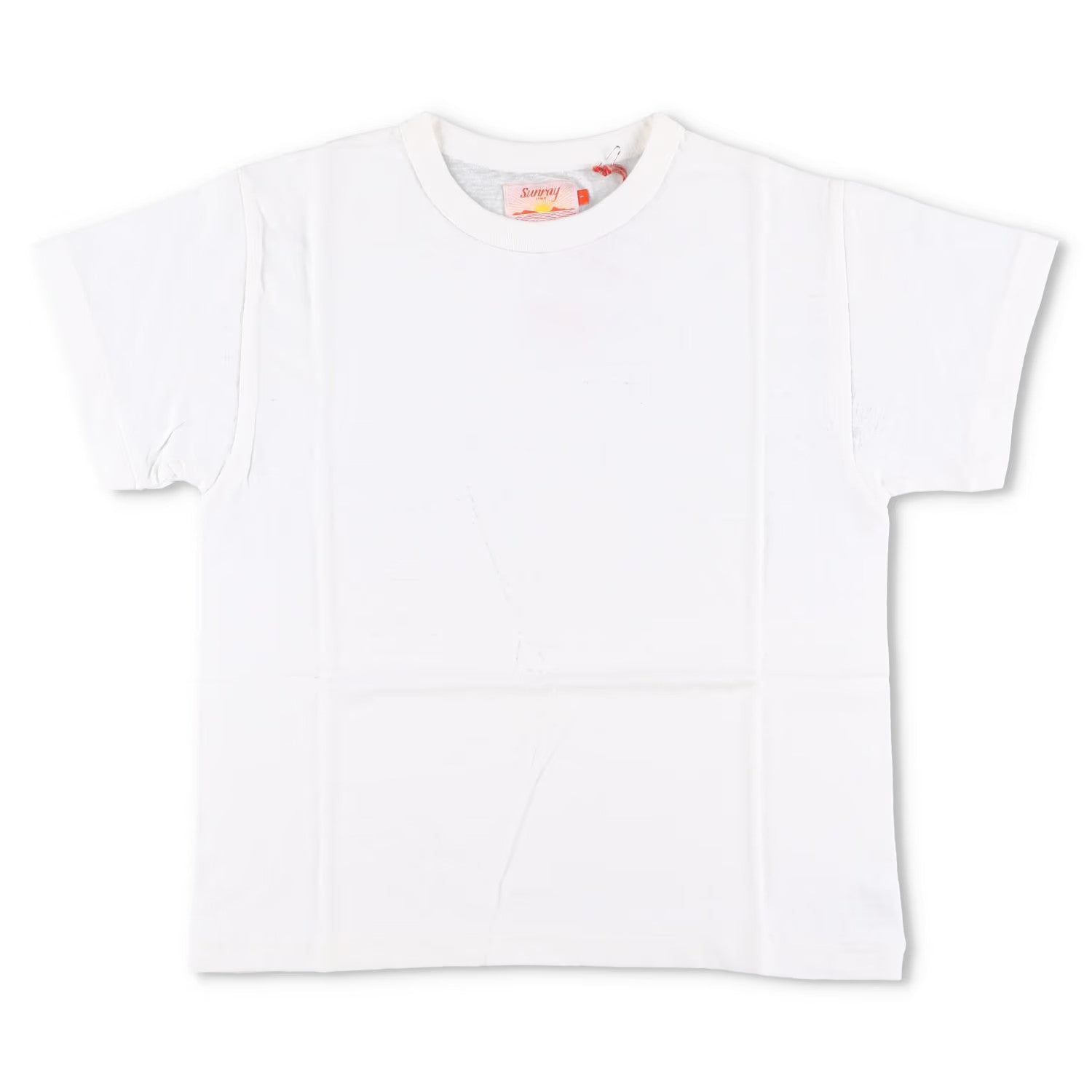 SUNRAY Womens T-Shirt White Crew Neck Short Sleeve Cotton Size 1 RRP 65