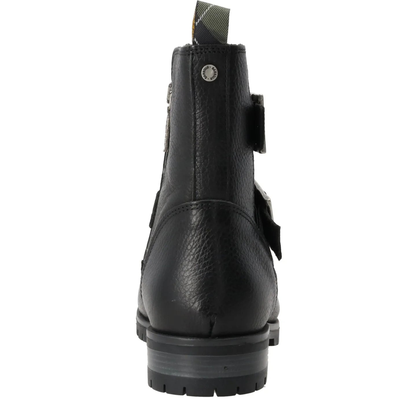 BARBOUR Womens Marina Ankle Boots Leather Black Two Silver Buckles UK 5 RRP 140 — View 7