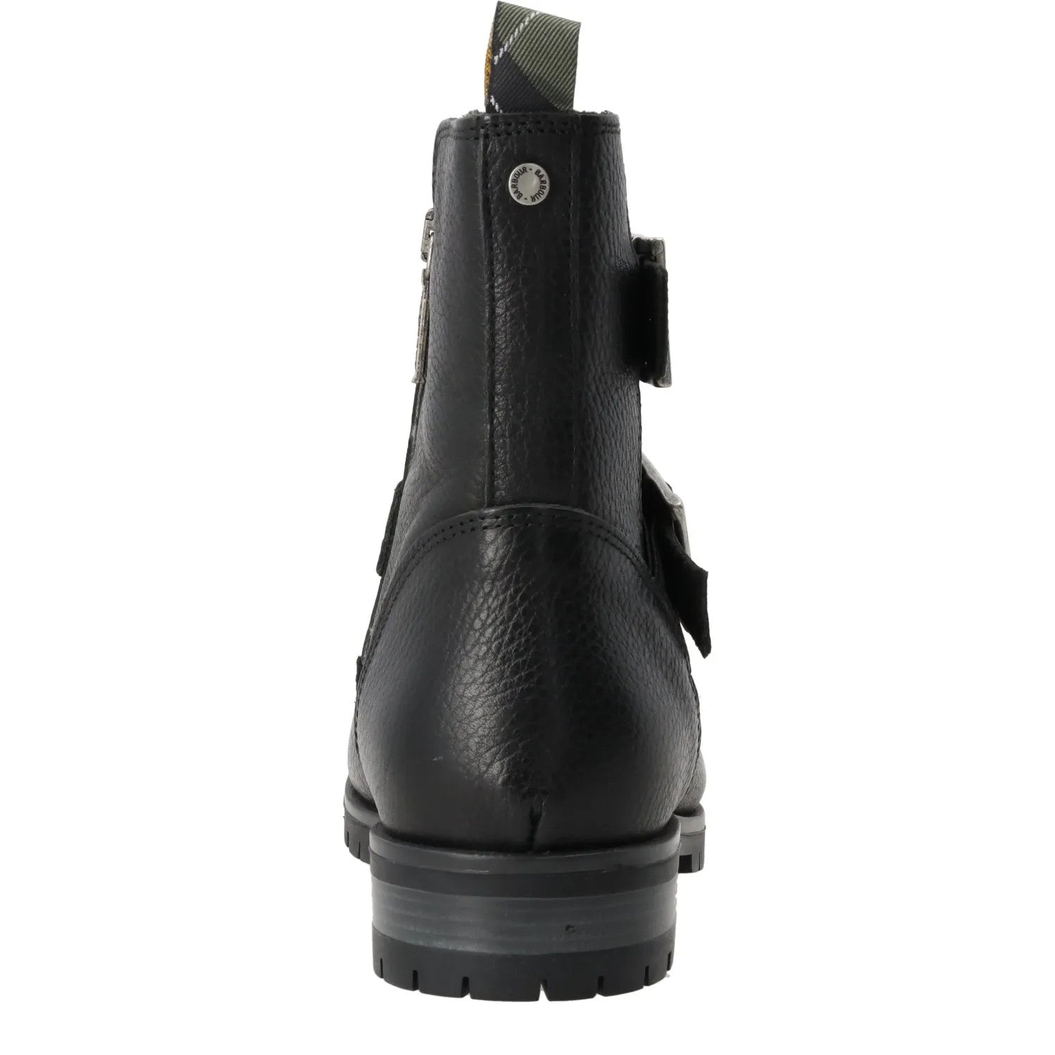 BARBOUR Womens Marina Ankle Boots Leather Black Two Silver Buckles UK 5 RRP 140 — View 7