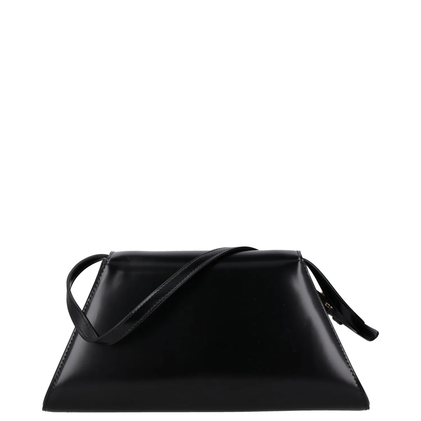 PRADA Womens Spazzolato Brushed Leather Shoulder Bag Black Size M RRP 2650 — View 4