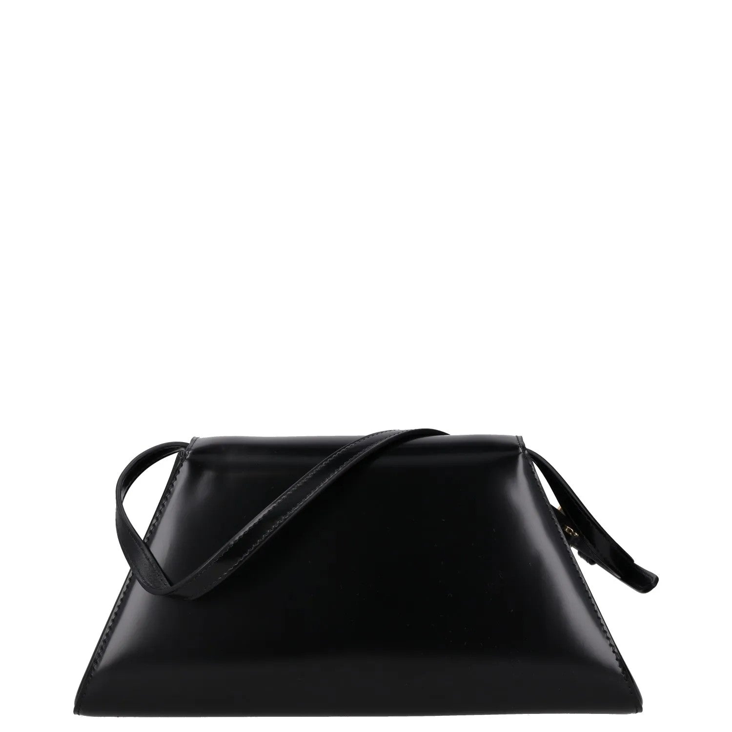 PRADA Womens Spazzolato Brushed Leather Shoulder Bag Black Size M RRP 2650 — View 4