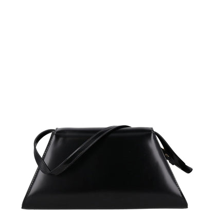 PRADA Womens Spazzolato Brushed Leather Shoulder Bag Black Size M RRP 2650 — View 4