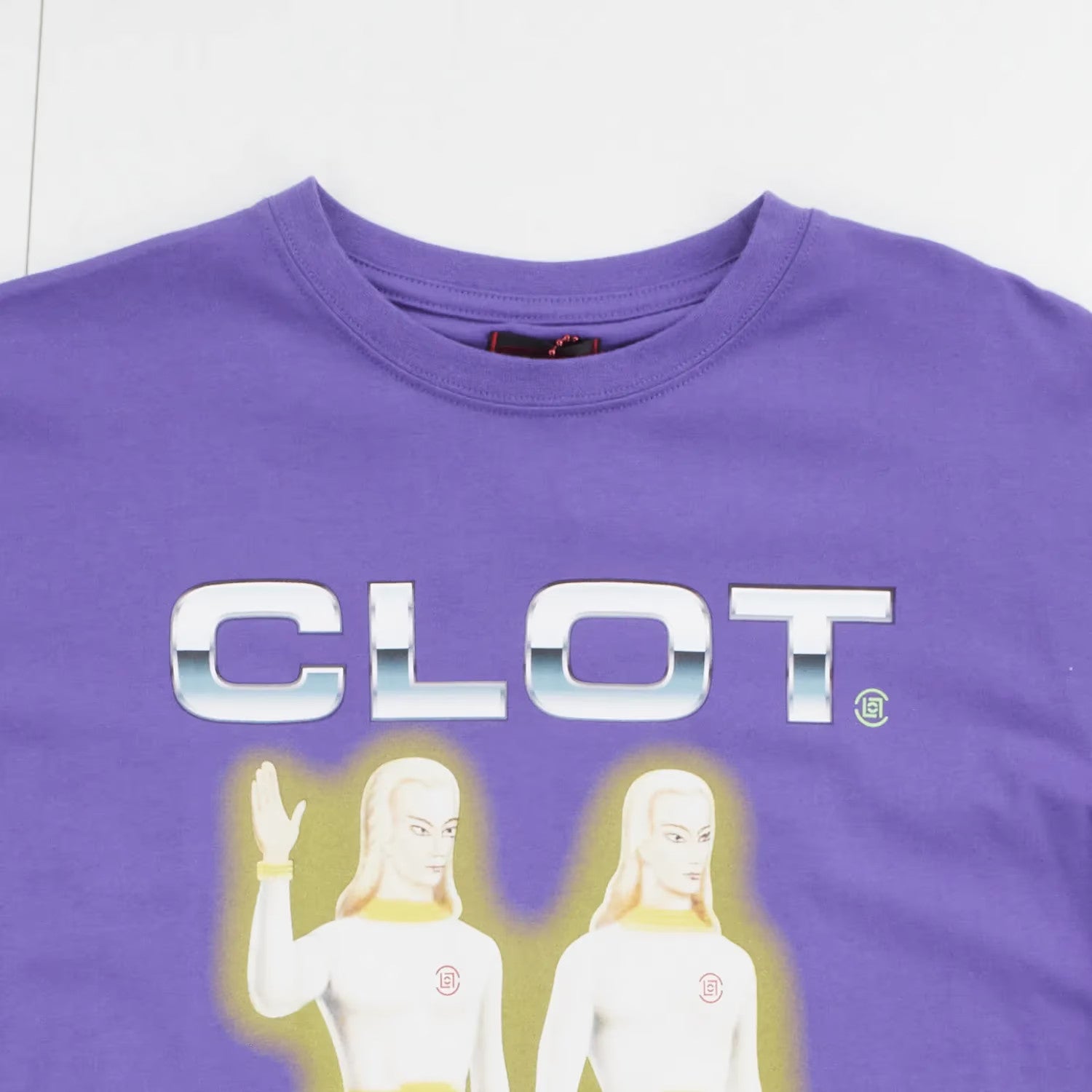 Clot Mens Obey Your Master T-Shirt Purple Cotton Graphic Crew Neck S RRP 75 — View 2