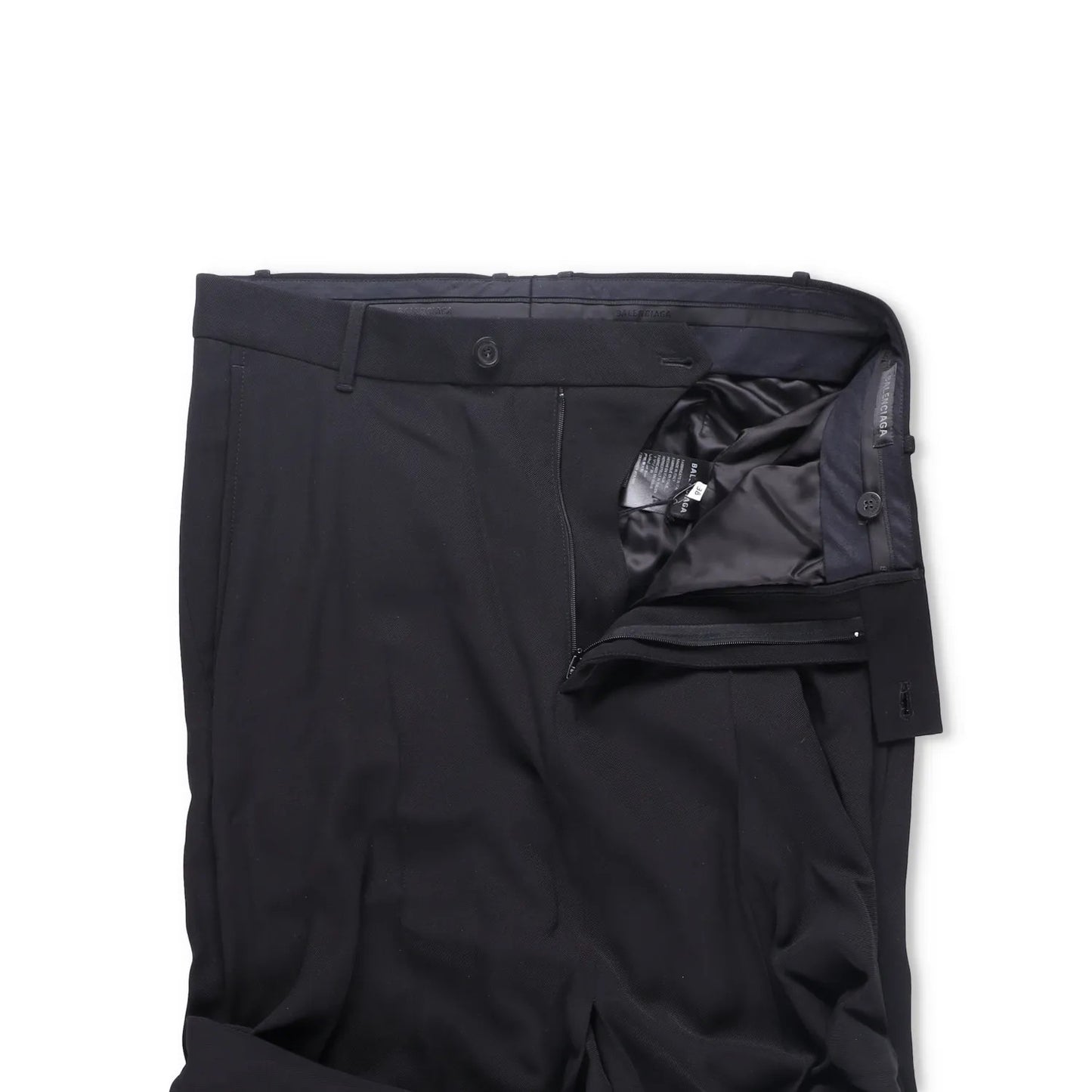 BALENCIAGA Womens Godet Skirt Maxi Asymmetric Twill Black Size 38 RRP 2450 — View 6