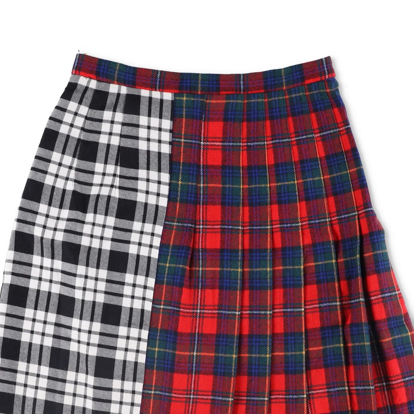 RENTRAYAGE Womens Pleated Skirt Assymetric Cotton Multicoloured XS RRP 250 — View 2