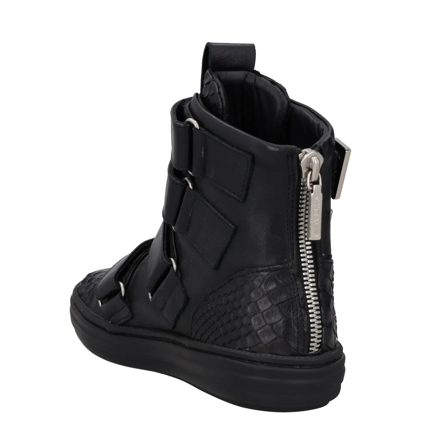 SWEAR Mens Trainers Black Leather High Top Strappy Sneakers UK 6 RRP 250 — View 5
