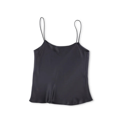THE ROW Womens Biggins Top Silk Camisole Tank Black Spaghetti Strap S RRP 1430 — View 6