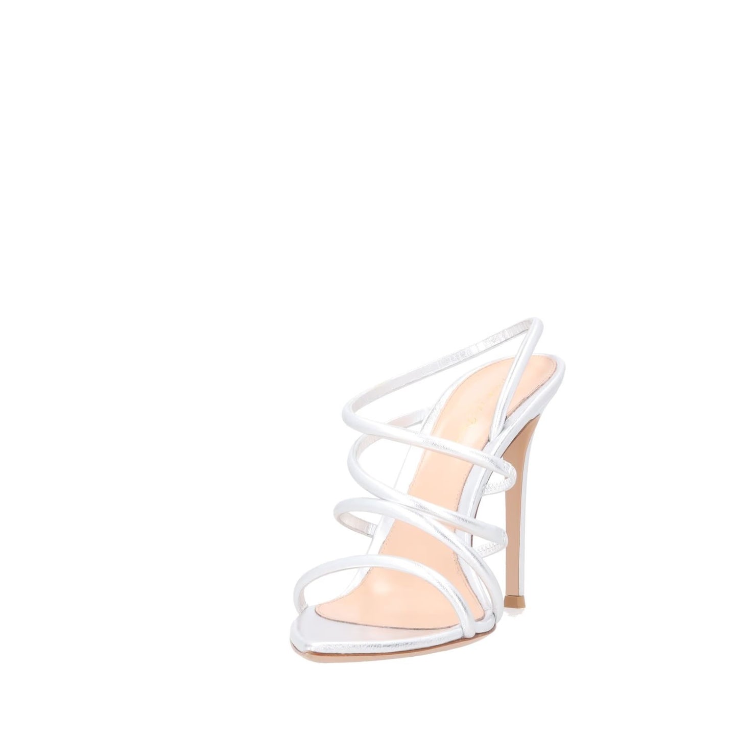 GIANVITO ROSSI Womens Ettie Silver Leather Strappy Stiletto Sandals UK 7 RRP 756 — View 3