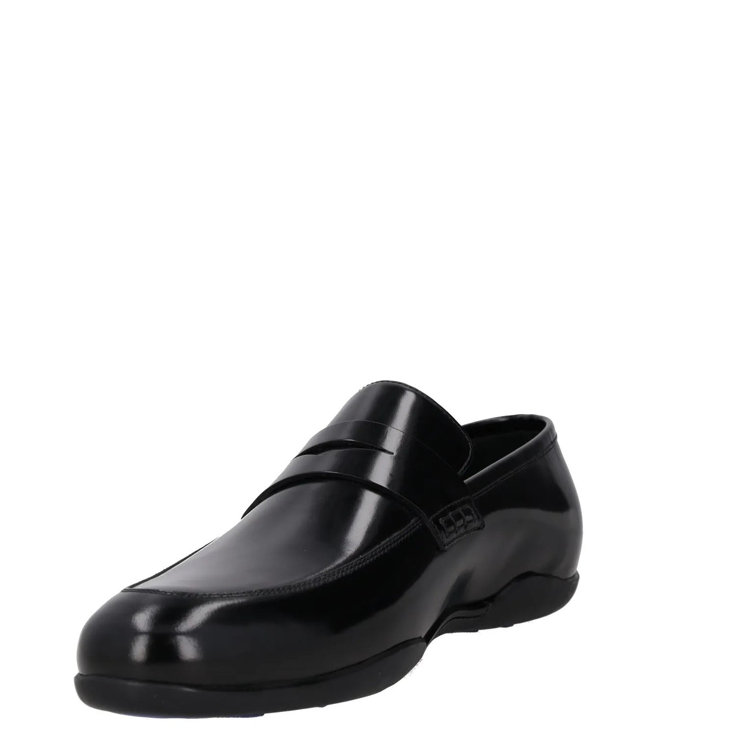 HARRYS Mens Dress Shoes Black Leather Slip On Almond Toe Loafers UK 12.5 RRP 250 — View 3