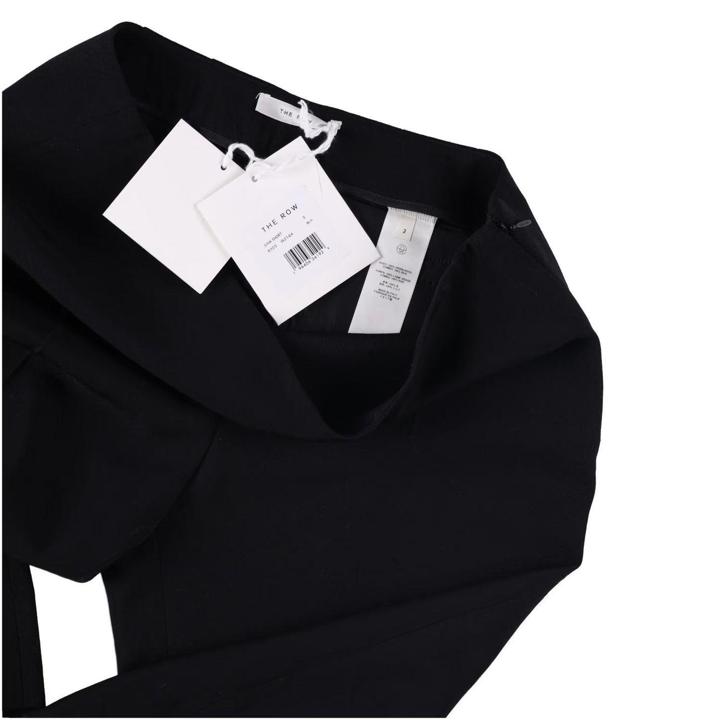 THE ROW Womens Juna Shorts Tailored Black Zip Closure Size 2 RRP 828.6 — View 8