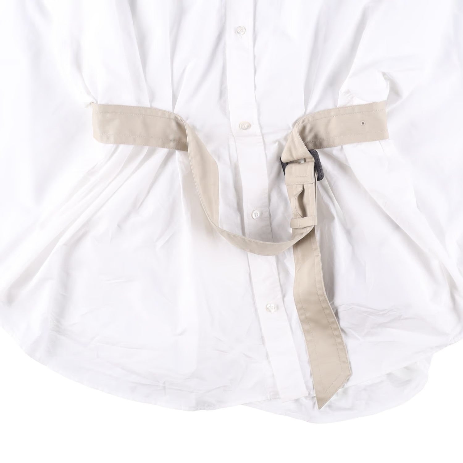 BALENCIAGA OWN BUY Womens Layered Shirt Button-Up White Size 3 RRP 1219.9 — View 5