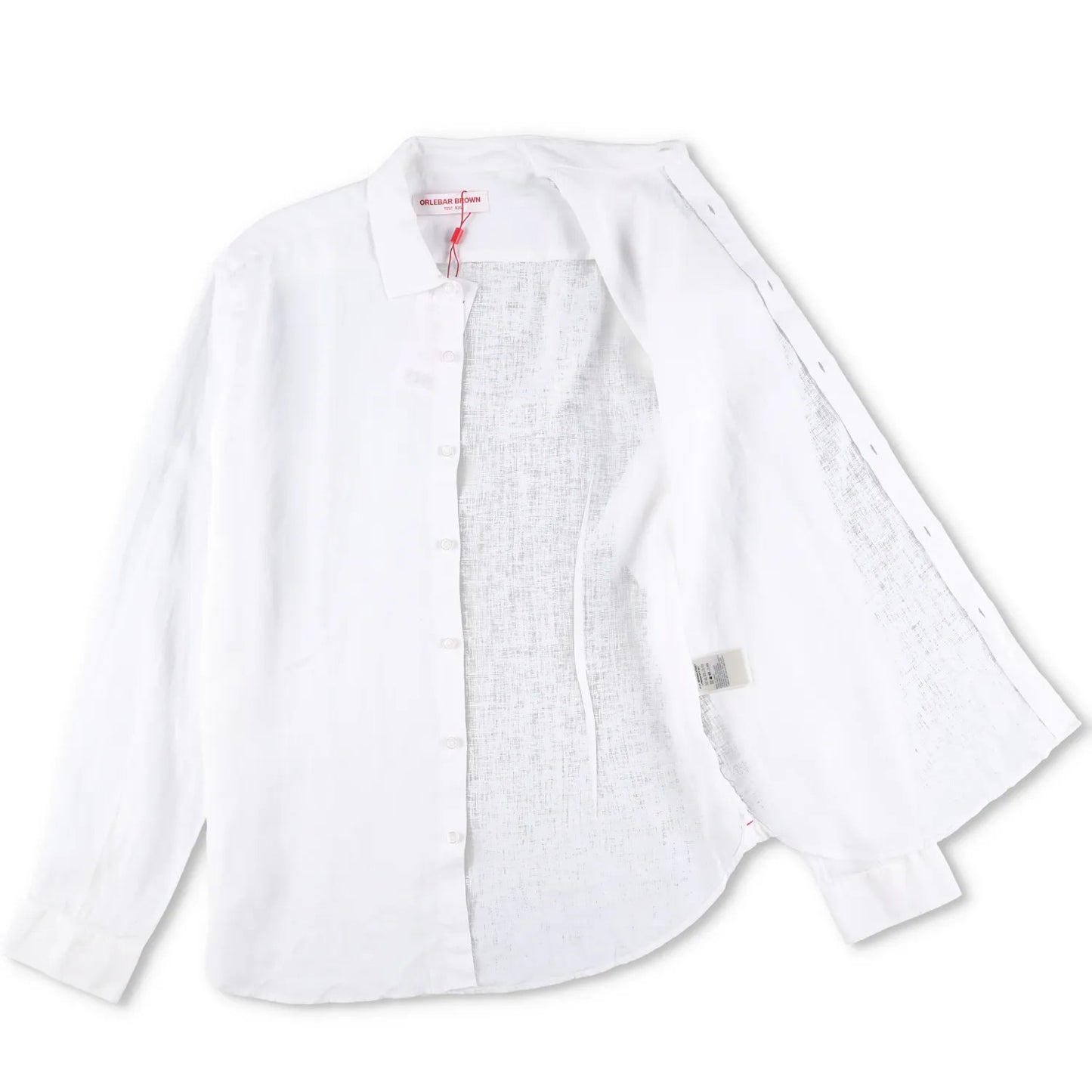 ORLEBAR BROWN Mens Giles White Button-Up Shirt Long Sleeve Collared XXL RRP 245 — View 5