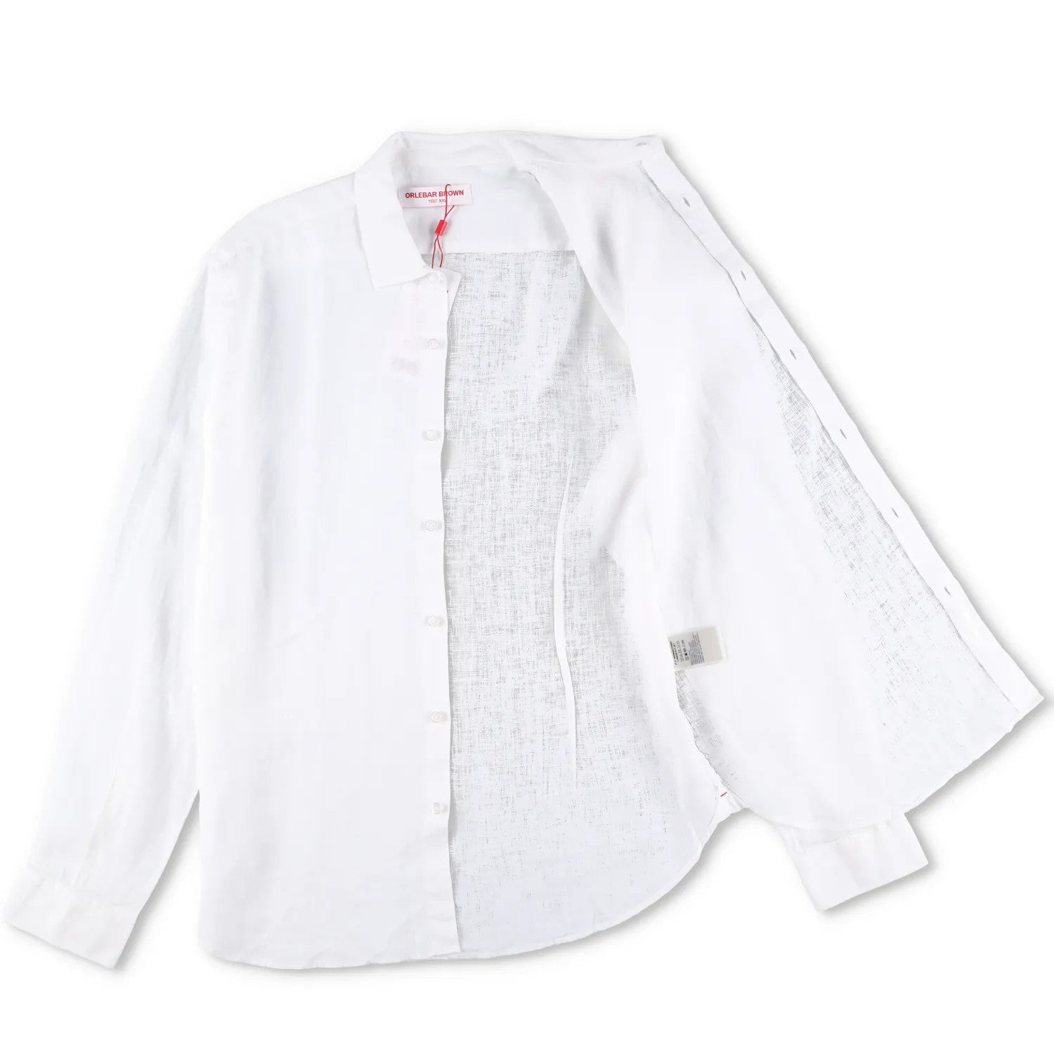 ORLEBAR BROWN Mens Giles White Button-Up Shirt Long Sleeve Collared XXL RRP 245 — View 5