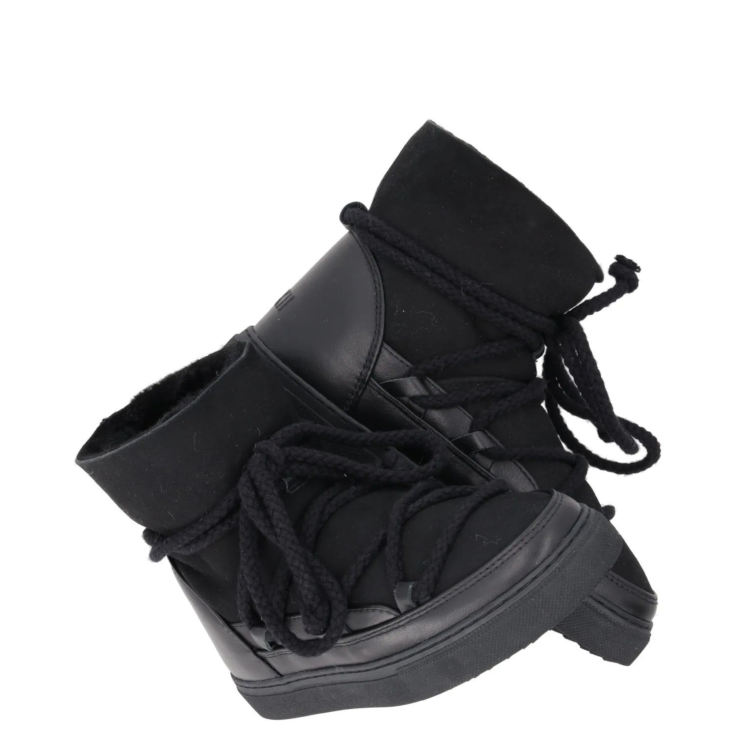 INUIKII Womens Snow Boots Rubber Sole Suede Shearling Lined Black EU 36 RRP 226 — View 8