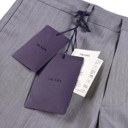 PRADA Mens Mohair Seta Suit Tailored Trousers Grey Dress Pants Size 46 RRP 1532 — View 5