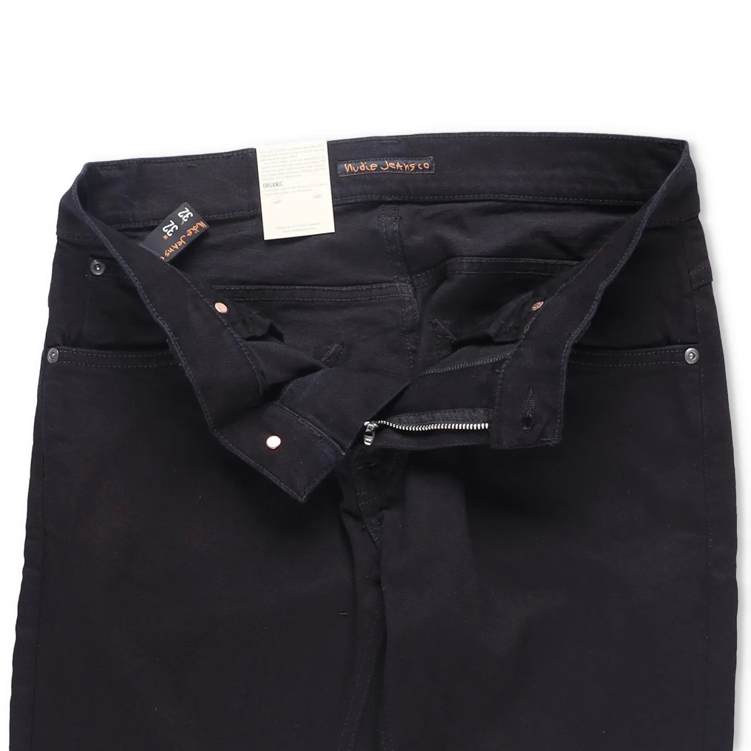 NUDIE JEANS Mens Skinny Jeans Tight Terry Black Stretch Denim 5 Pocket 28 RRP105 — View 6