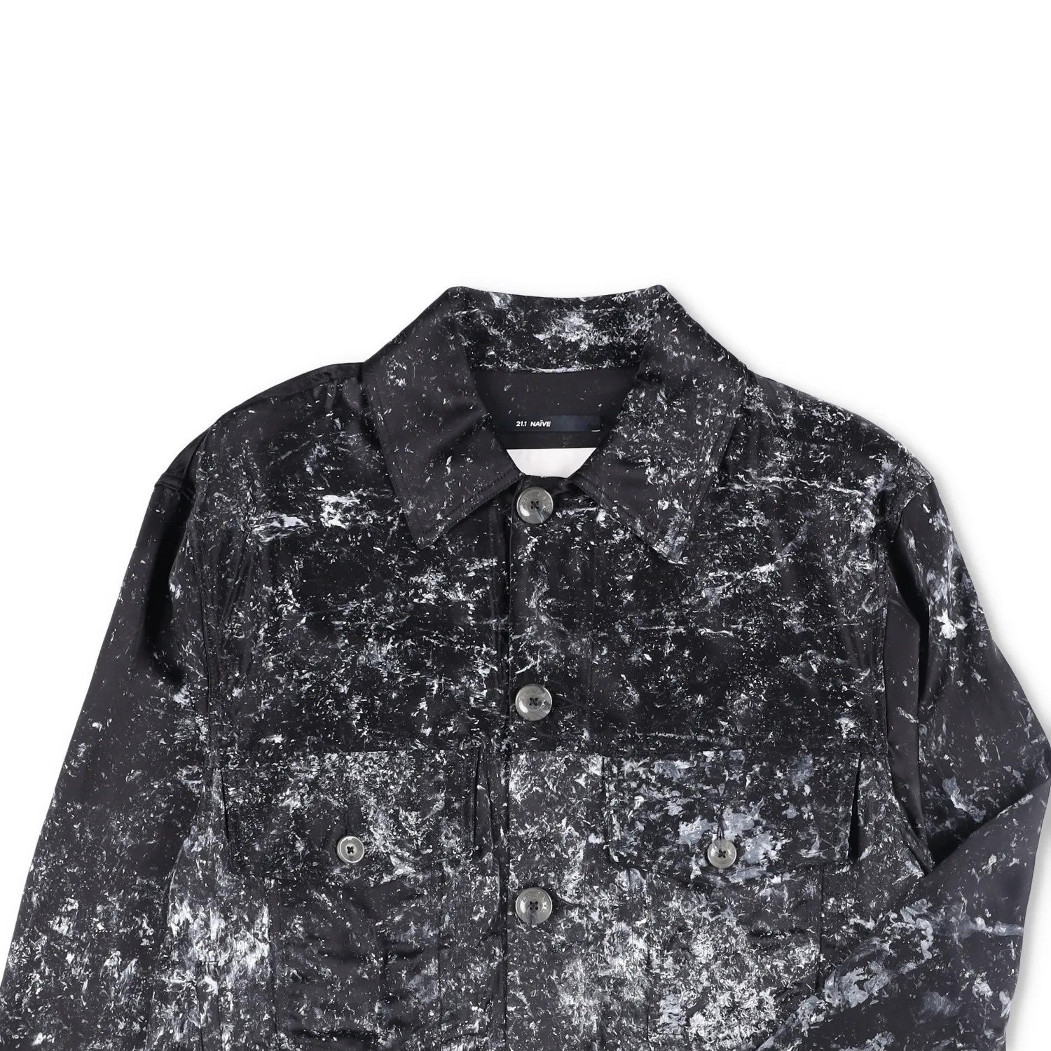 SONG FOR THE MUTE Mens Jacket Black Viscose Collared Buttoned Size 46 RRP 1045 — View 2