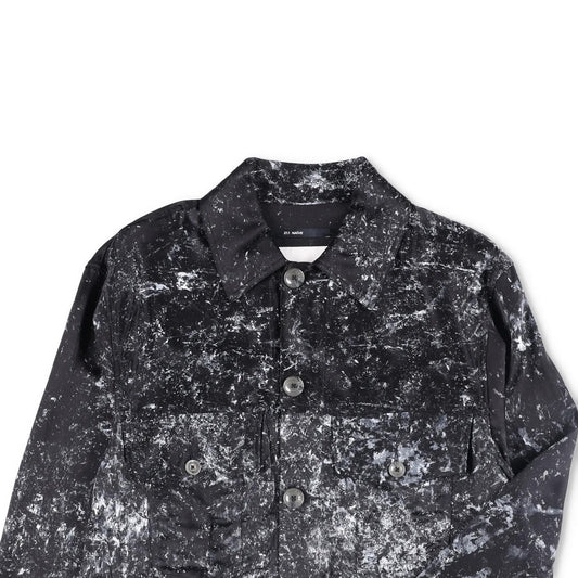 SONG FOR THE MUTE Mens Jacket Black Viscose Collared Buttoned Size 46 RRP 1045 — View 2