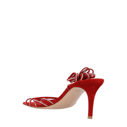 GIANVITO ROSSI Womens Red Stiletto Sandal Leather Strappy Square Toe UK7 RRP1099 — View 5