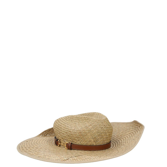 GUCCI Womens Straw Mora Hat  Fedora Beige Neutrals Buckle Size M RRP 435
