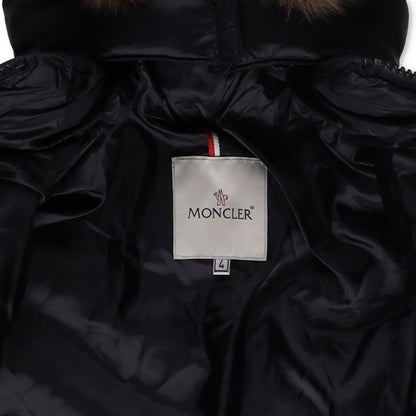 MONCLER Womens Makaluu Fur Hood Lined Jacket Nylon Size Large Black RRP1500 — View 10