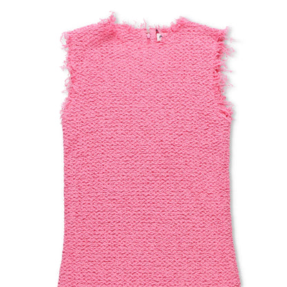 JIL SANDER Womens Midi Dress Sleeveless Flared Hem Frayed Edges Pink 38 RRP 2080 — View 3