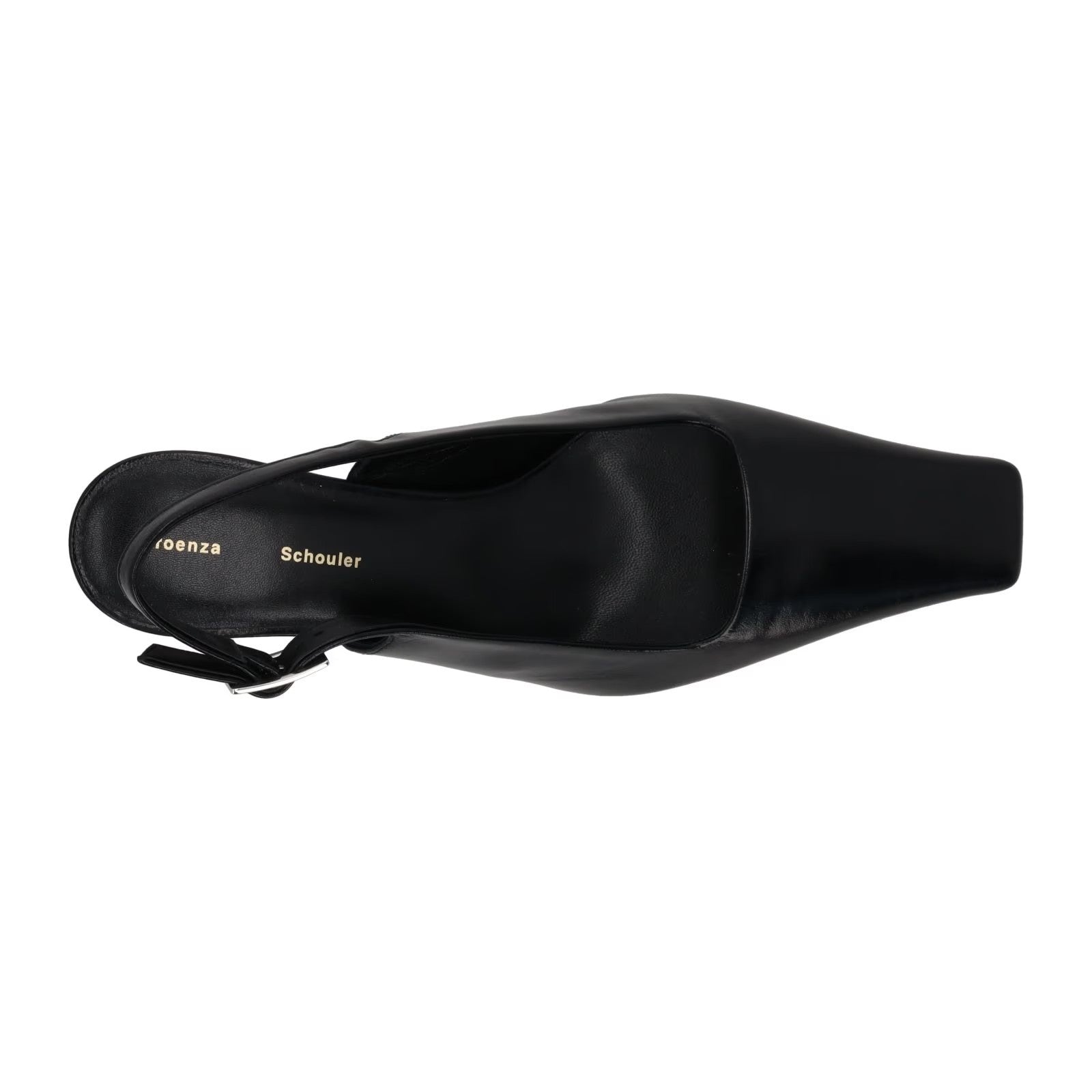 PROENZA SCHOULER Women Kitten Heel Strap Silver Buckle Leather Black EU41 RRP598 — View 7