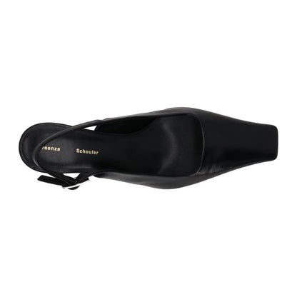 PROENZA SCHOULER Women Kitten Heel Strap Silver Buckle Leather Black EU41 RRP598 — View 7