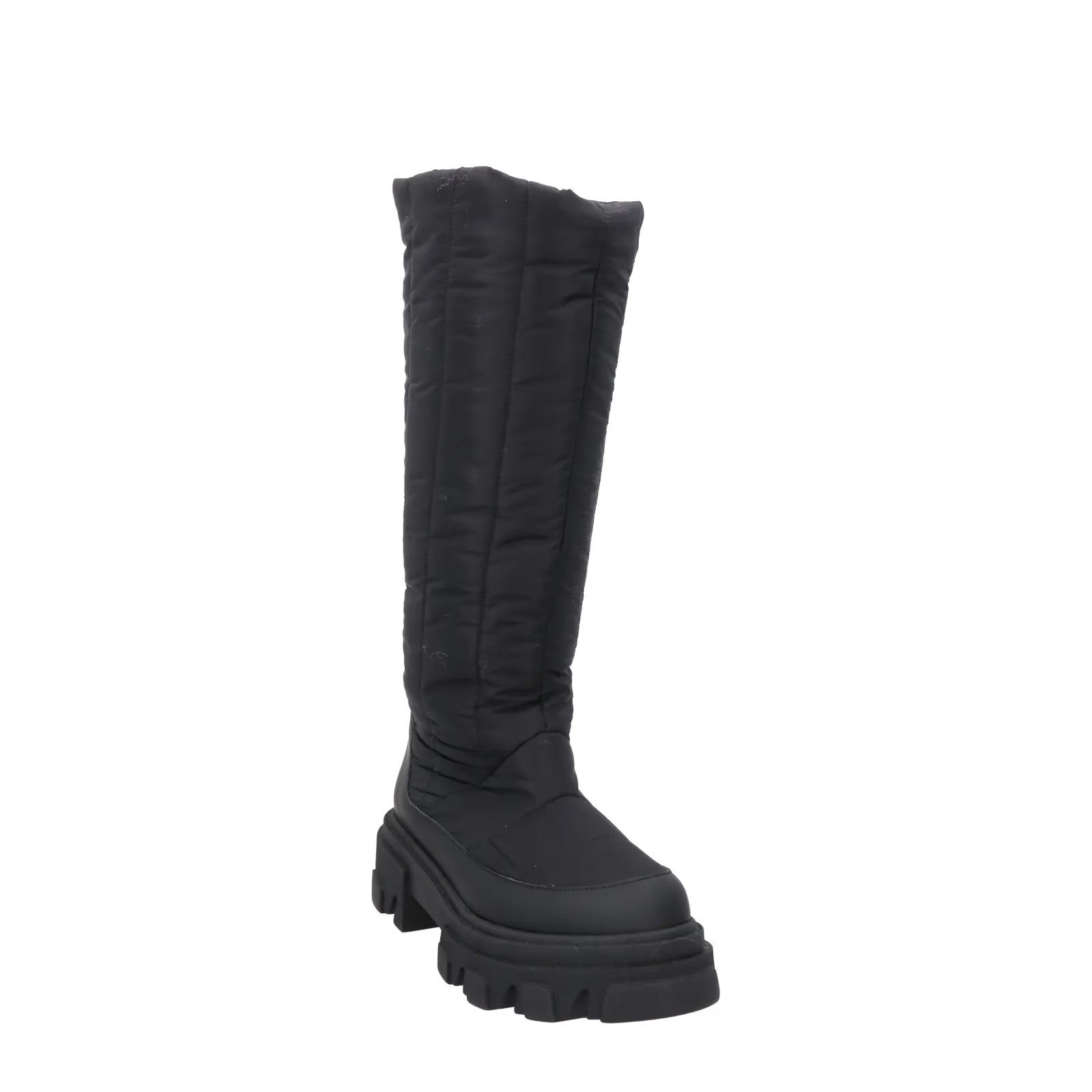 GIA COUTURE Womens Knee High Boot Black Fabric Flat Rubber Padded EU35 RRP500 — View 2