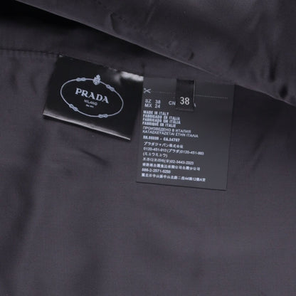 PRADA Womens Black Cropped Jacket Logo Accent Button Closure Size 40 RRP 1700 — View 7