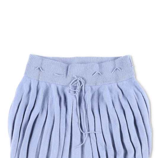 DANIELLE GUIZIO Womens Cielo Pleated Mini Skirt Low Rise Blue Pleated XS RRP 150 — View 2