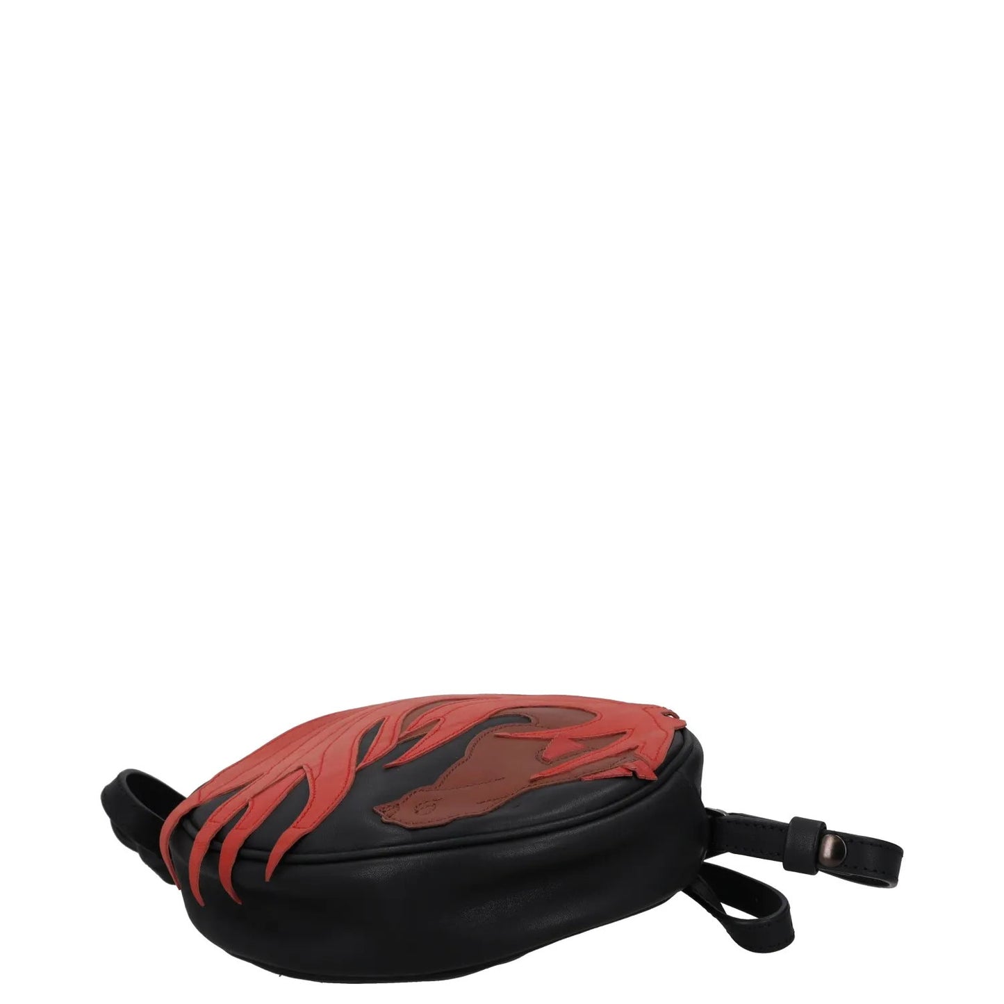 JUST CAVALLI Womens Shoulder Bag Black Red Leather Horse Design S RRP 300 — View 2