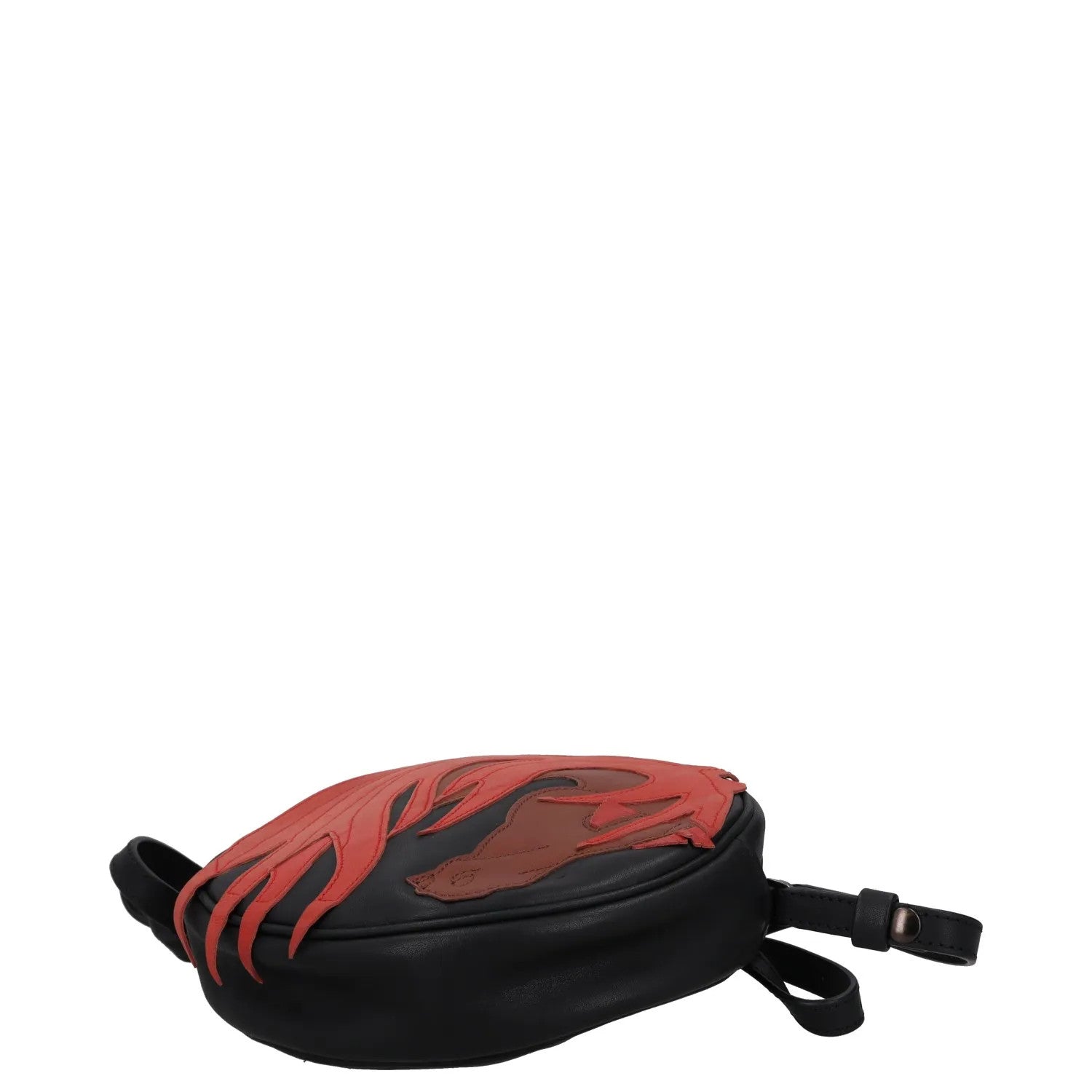 JUST CAVALLI Womens Shoulder Bag Black Red Leather Horse Design S RRP 300 — View 2
