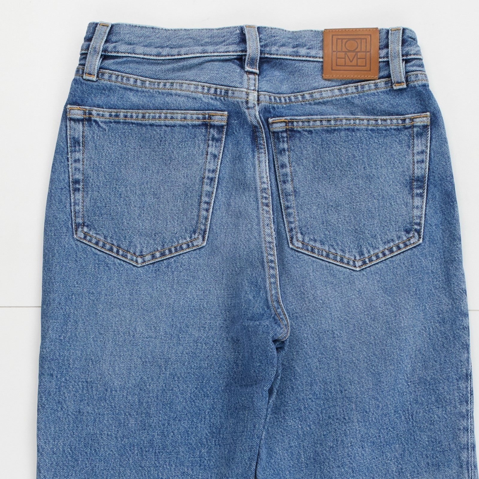 TOTEME Womens Jeans Classic Cut Straight High Waist Cropped Raw Hem W24 RRP240 — View 7