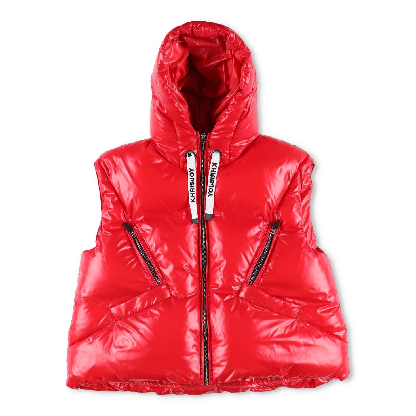 KHRIS JOY Kids Gillet Red Quilted Puffer Waistcoat Zip Closure Size 1 RRP 570