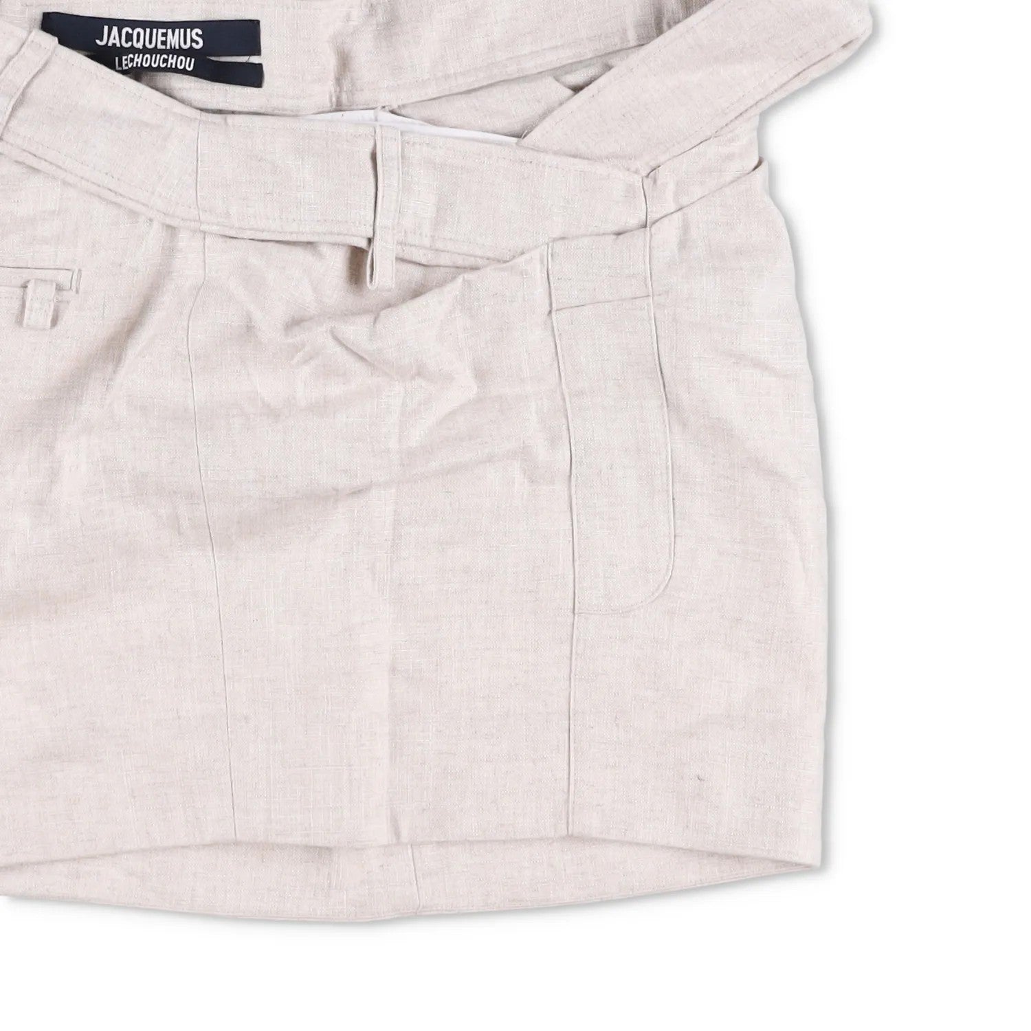 JACQUEMUS Womens La Mini Jupe Bahia Mini Skirt Light Beige Neutrals 34 RRP 420 — View 4
