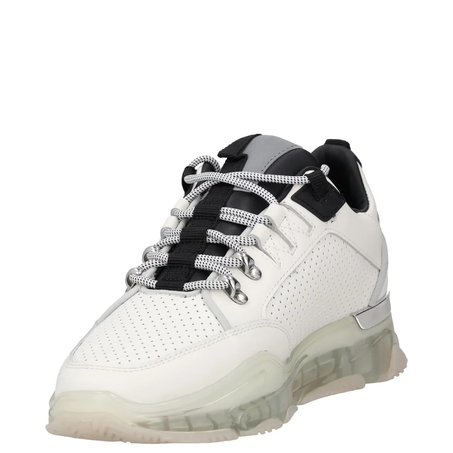 MALLET Mens Trainers White Leather Low Top Lace Up Sneakers UK 7 RRP 185 — View 3