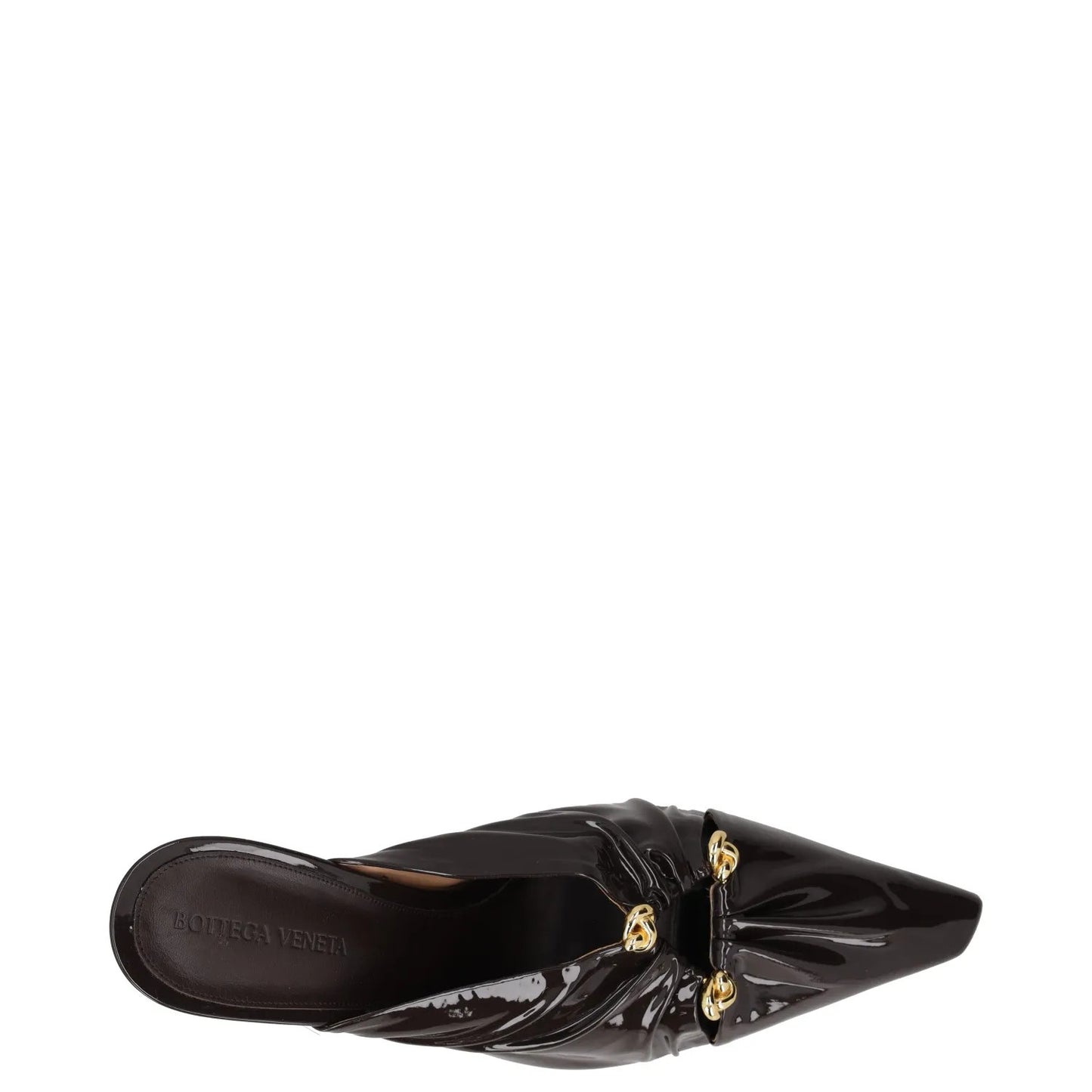 BOTTEGA VENETA Women High Heel Point Toe Mule Patent Leather Brown UK6.5 RRP1330 — View 7
