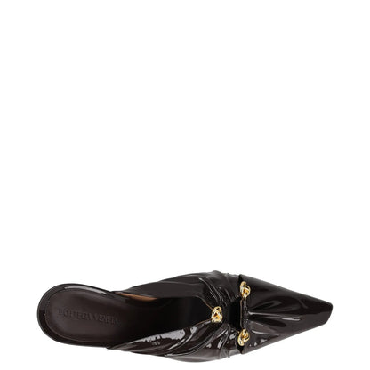 BOTTEGA VENETA Women High Heel Point Toe Mule Patent Leather Brown UK6.5 RRP1330 — View 7