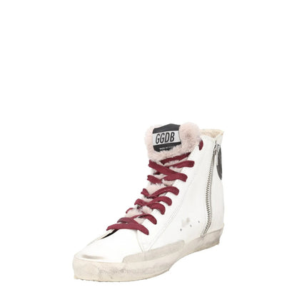 GOLDEN GOOSE Womens Trainers White Leather Lace Up High Top UK 7 RRP 485 — View 3