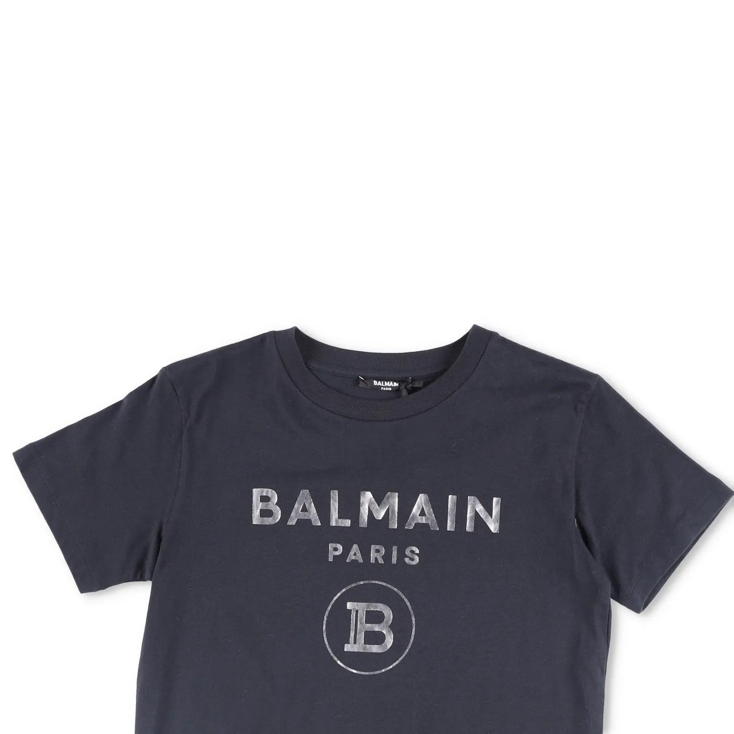 BALMAIN Womens T-Shirt Cotton Crew Neck Short Sleeve Logo Black Size 12 RRP 225 — View 2
