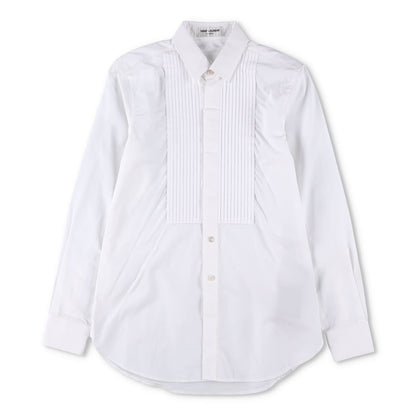 SAINT LAURENT Womens Top Shirt Long Sleeve Collared Button Up White 34 RRP 645