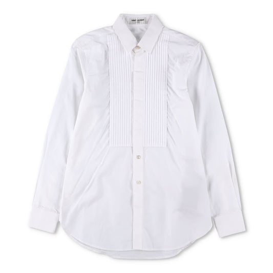 SAINT LAURENT Womens Top Shirt Long Sleeve Collared Button Up White 34 RRP 645